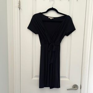 Rolla Coster Black V-Neck Mini Wrap Dress